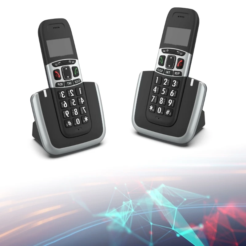 Cordless Phone Low Radiation with Answering Machine CallerID Display and Call Waiting for Business Office or Home Use