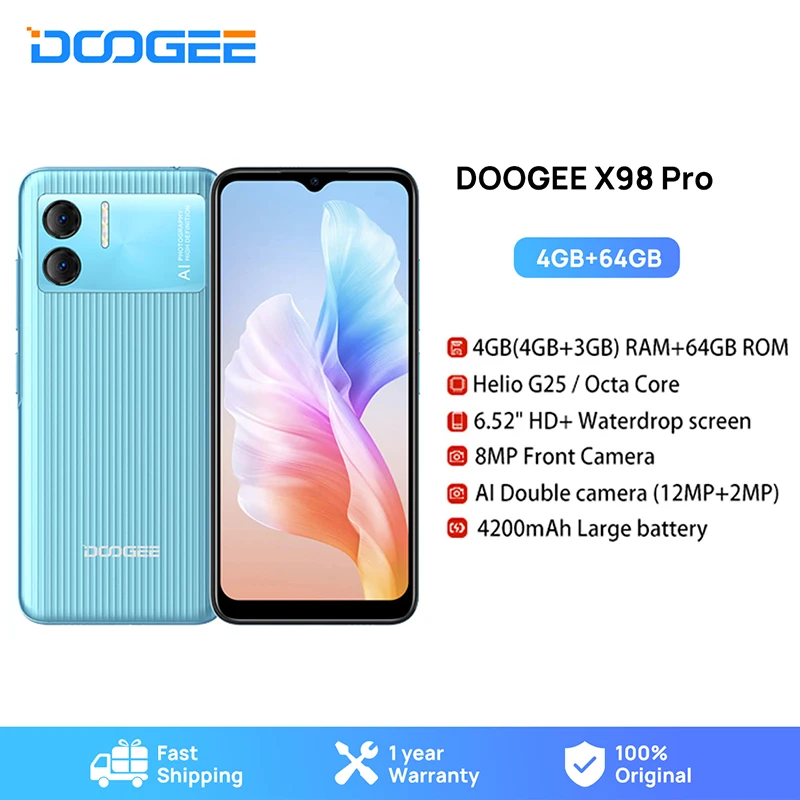 DOOGEE X98 Pro Smartphone 6.52\