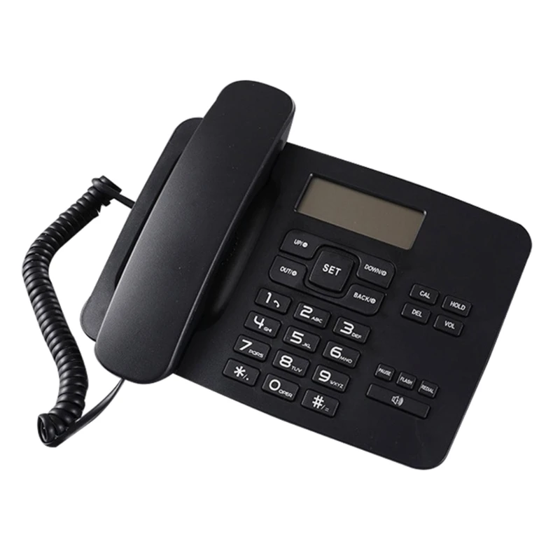 Desktop Corded Telephone for Home Landline Telephone Big Buttons LCD Display P9JB