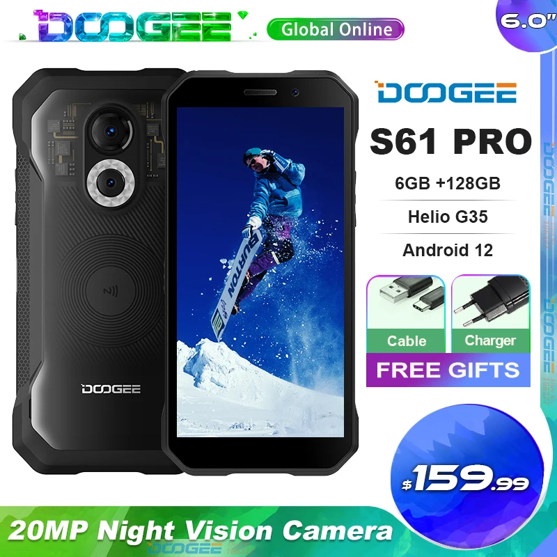 Doogee S61 PRO Rugged Phone Replaceable Back Case 6.0\