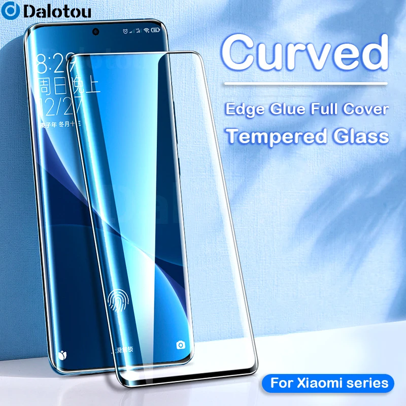 Full Cover Curved Tempered Glass For Xiaomi Mi 12 11 10 Ultra Pro Screen Protector On Xiaomi Mi Note 10 Lite CC9 Pro MIX 4 Film