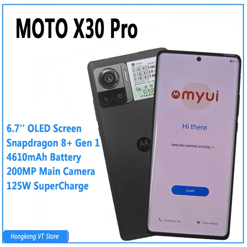 Global ROM Motorola MOTO X30 Pro 5G Mobile Phone Snapdragon 8+ Octa Core 6.7\