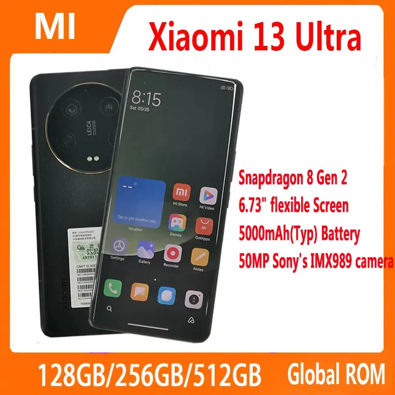 Global ROM Xiaomi Mi 13 Ultra 5G Smartphone Snapdragon 8 Gen 2 256GB/512GB/1TB 50MP 90W 120Hz 5000mAh 2K 6.73\