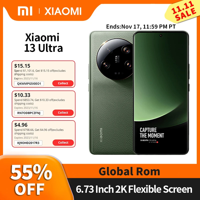 Global Rom Xiaomi 13 Ultra 5G Mobile Phone 5000mAh 6.73\