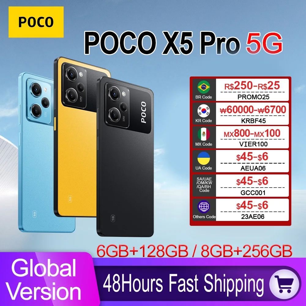 Global Version POCO X5 Pro 5G Smartphone 128GB/256GB NFC Snapdragon 778G 6.67\