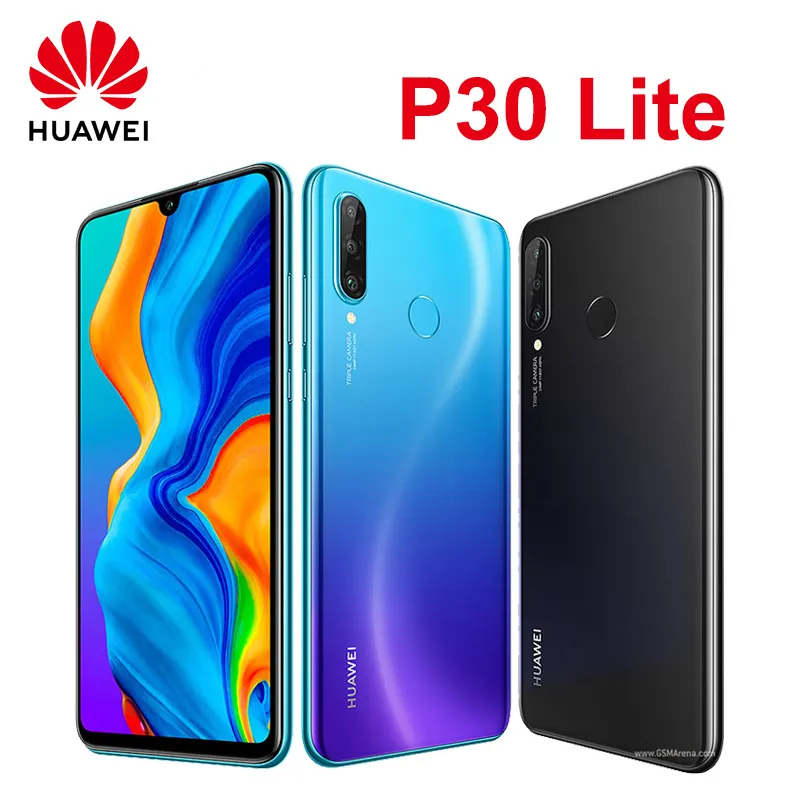 Huawei P30 Lite Smartphone Android 6.15 inch 128GB ROM 48MP+32MP Camera Google Play Store Unlocked Original Mobile phones celula