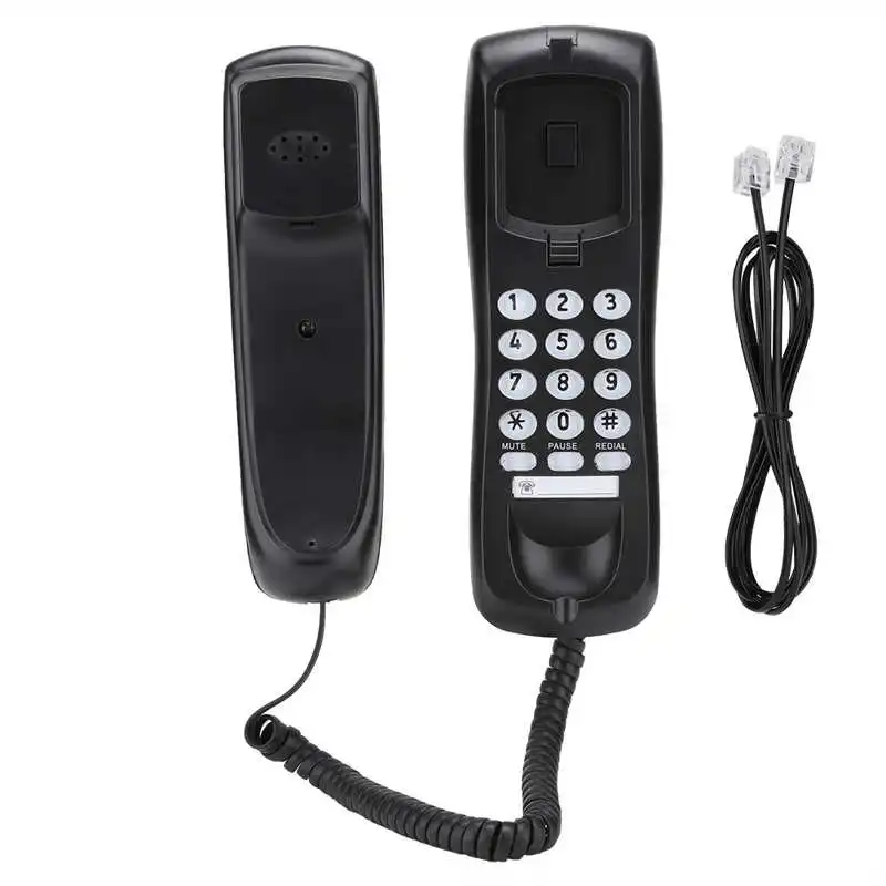 KX-T628 Mini Landline Telephone Wall Phone Cored Phone With Mute Pause Re-dial Function For Hotel Office