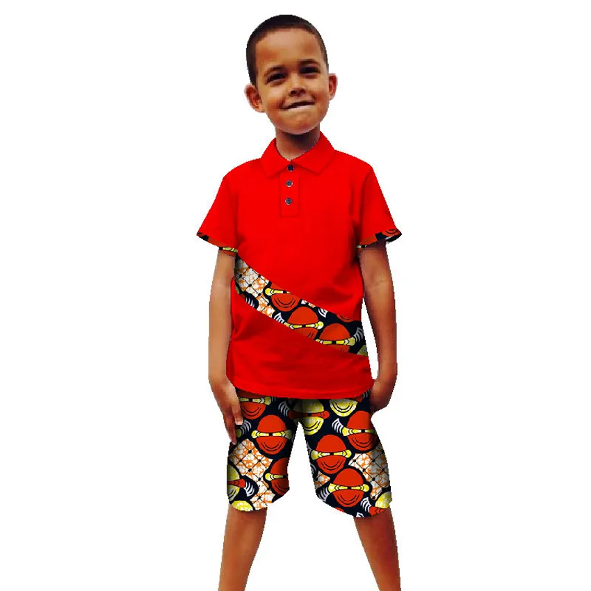 Kids Summer African Clothes for Boy 2022 Print Top Pants Suit Children Bazin Richen Dashiki Robe African Dresses for Women Men