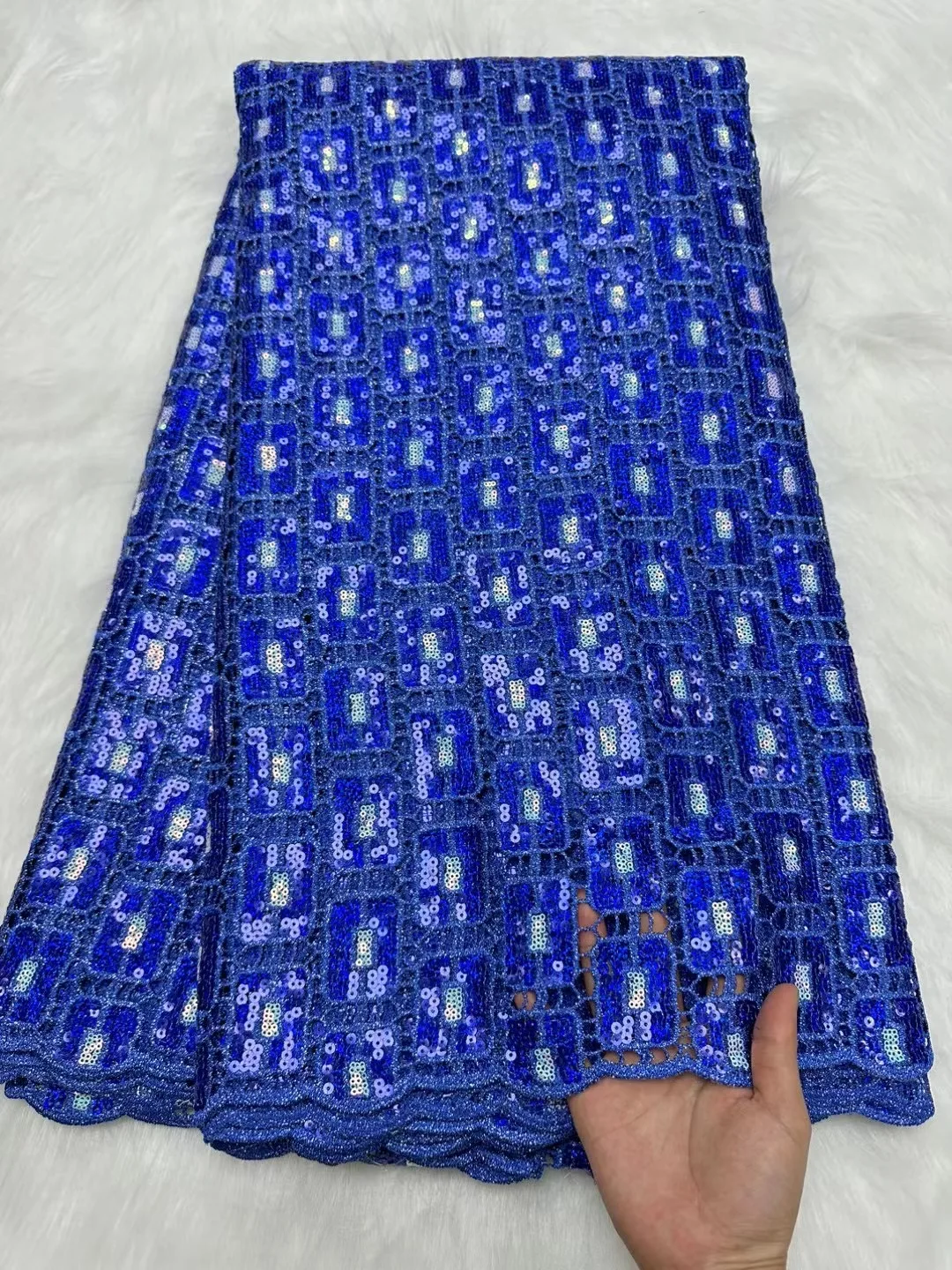 Latest African Fabrics Organza Lace Fabric 2023 High Quality cut Organza Cord Lace Fabric for Women Dress 5 Yards Nigeria Wp72-1