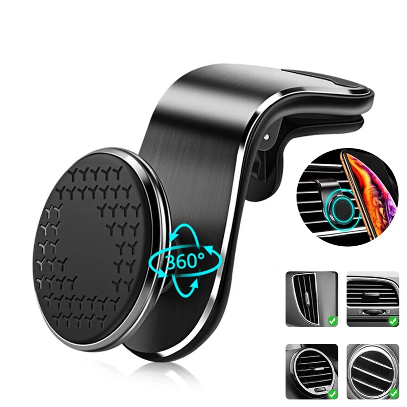 Magnetic Car Phone Holder Universal Air Vent Car Phone Mounts Cellphone GPS Support for  Huawei Samsung Rotation Bracket