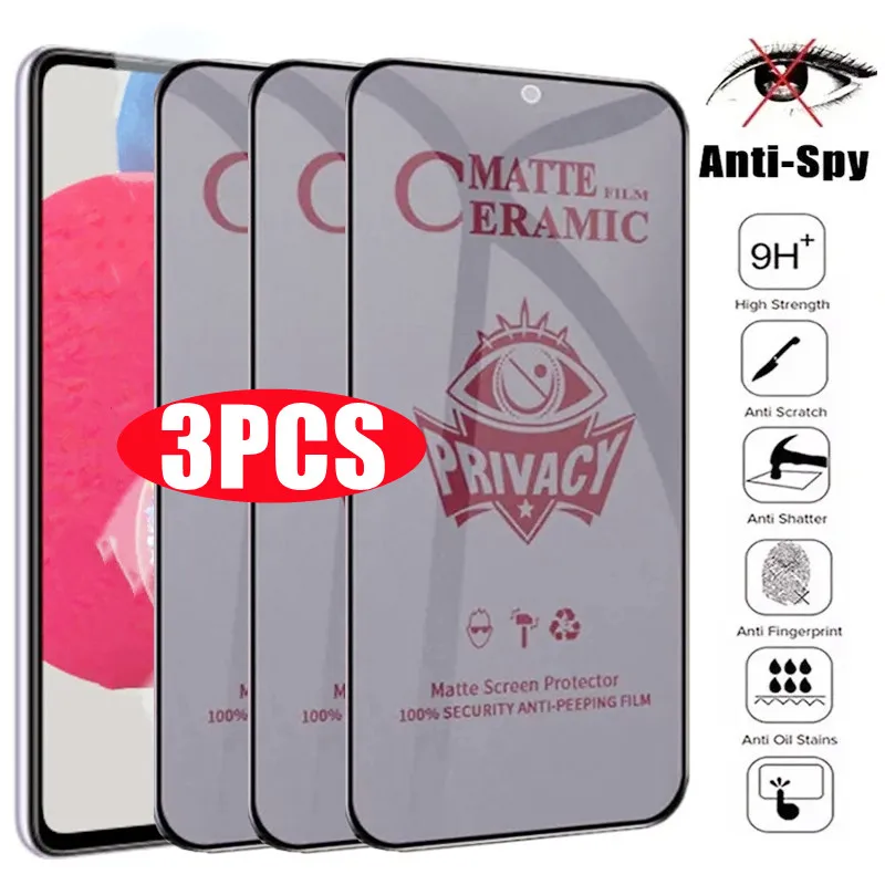 Matte Privacy Ceramic Screen Protector for Samsung A52 A53 A72 A22 A51 A71 A32 A21S A50 A52S A13 A12 M31 M51 M52 Anti-spy Film