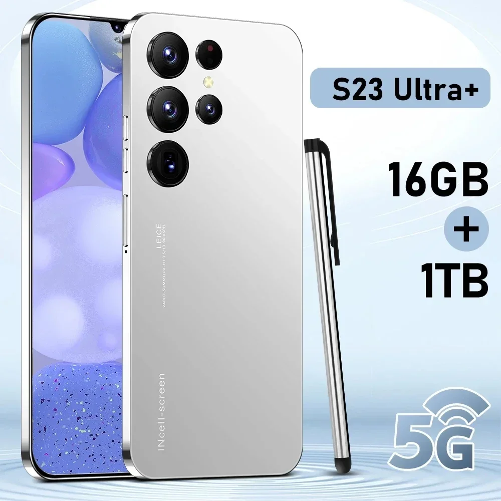 New S23 Ultra Smartphone 6.8HD Full Screen Telephone 6800mAh 16+1TB Cellphones Camera 48MP+72MP 5G Unlock Mobile Phones