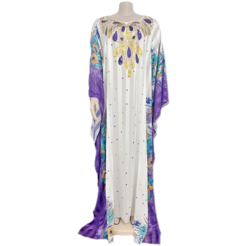 Nigeria Ladies Caftan Dress African Dresses for Women 2023 Traditional Loose Abaya Musulman Boubou Robe Africaine Femme Clothes