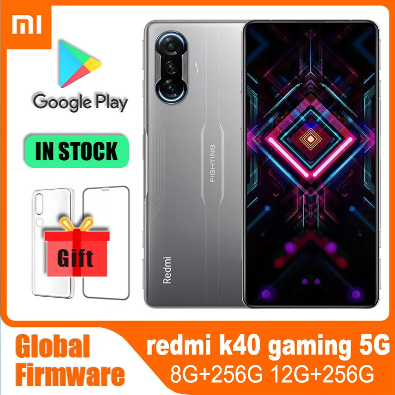 Original Cellphone Xiaomi Redmi K40 Gaming 5G Smartphone, Android 11 MIUI 12.5 Octa Core Global ROM 67W Fast Charging