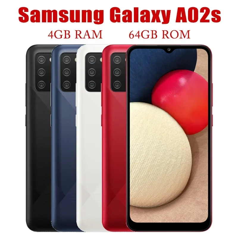 Original Samsung Galaxy A02s  4G Mobile Phone 6.5” 2GB RAM 32GB ROM 13MP+2MP*2+5MP Camera Octa Core Android Cell Phone