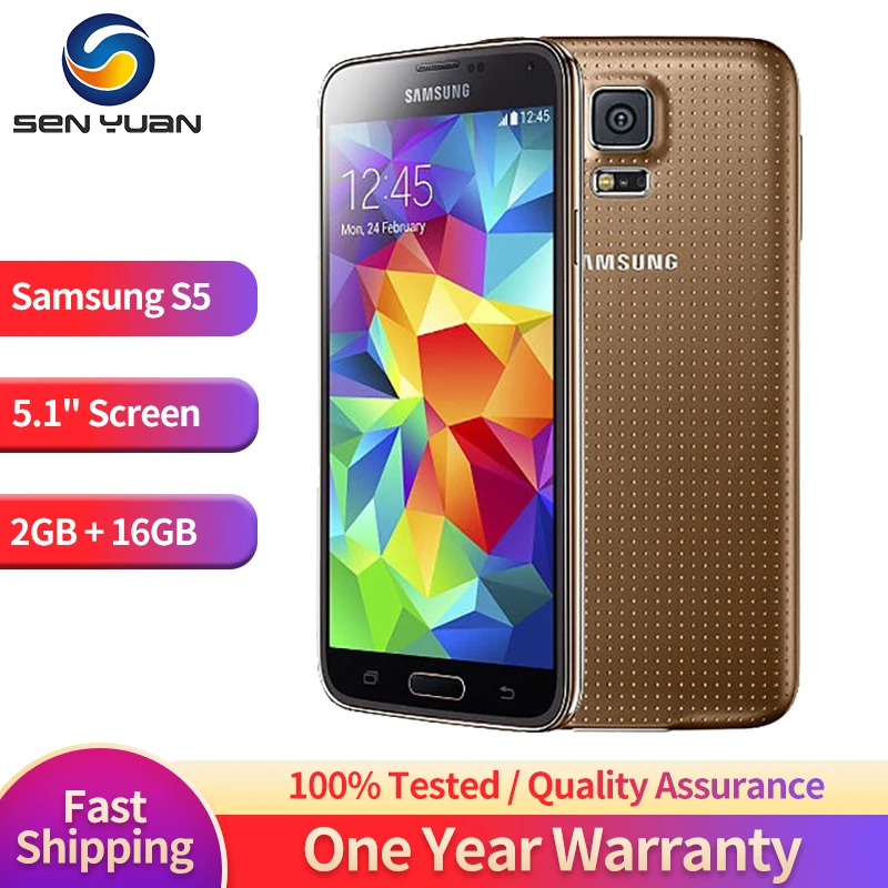 Original Samsung Galaxy S5 4G LTE Mobile Phone 5.1\