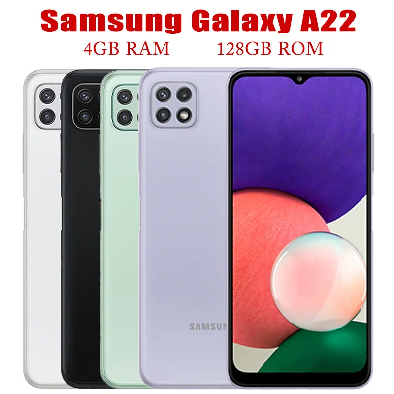 Original Unlocked Samsung Galaxy A22 5G 6.6 Inches Octa-core 4GB RAM 128GB ROM 48MP Triple Real Camera Fingerprint Mobile Phone