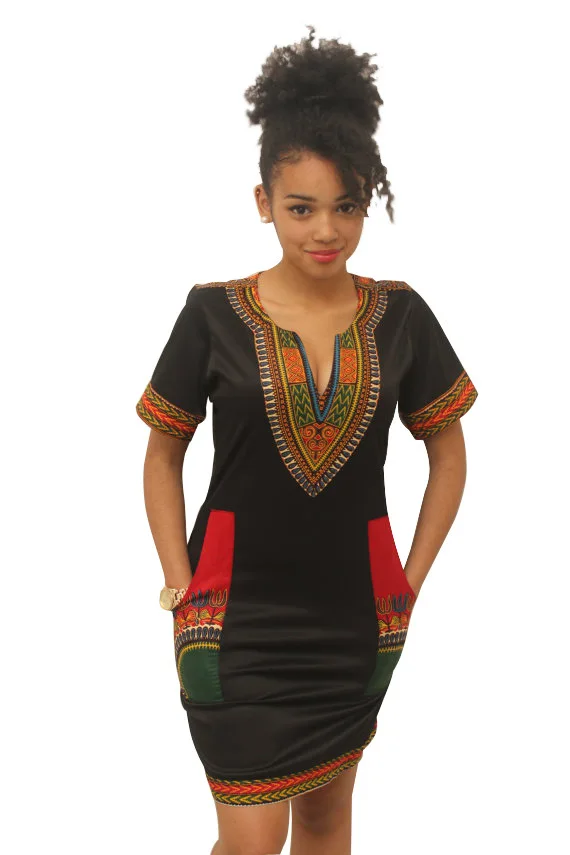Plus 3xl African Dresses For Women Clothing New Sale Sexy Tight National Wind High Elastic Printed Bag Hip African Clothes