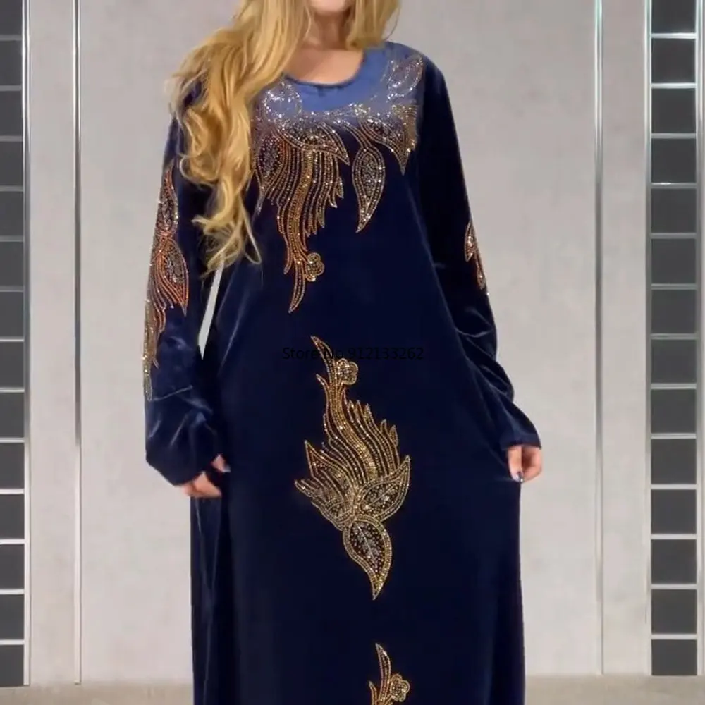 Polyester-African-Dresses-for-Women-Summer-African-Women-Long-Sleeve-V-neck-Solid-Color-Long-Dress.jpg