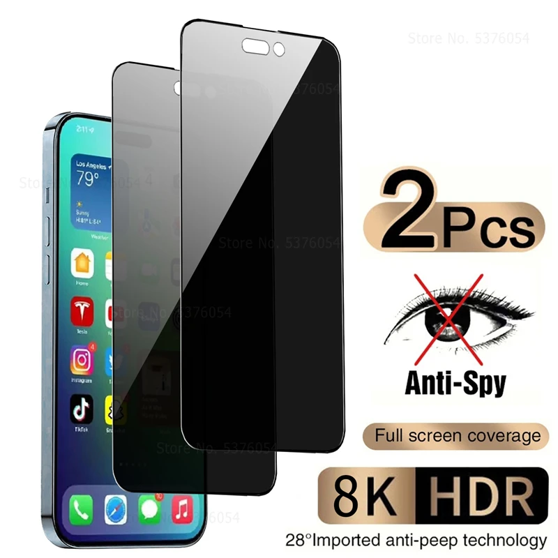 Privacy Screen Protector for IPhone 11 14 12 13 Pro Max Anti-Spy Tempered Glass for IPhone XS Max 7 8 Plus XR SE 6 6S Film