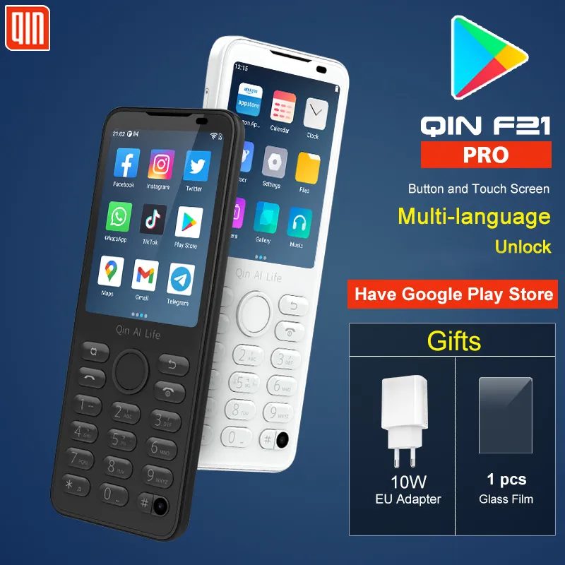 Qin F21 Pro Smart Touch Screen Phone Wifi 2.8 Inch 3GB 32GB Bluetooth 5.0 Duoqin Global Version 2120mAh Android Play Store Phone
