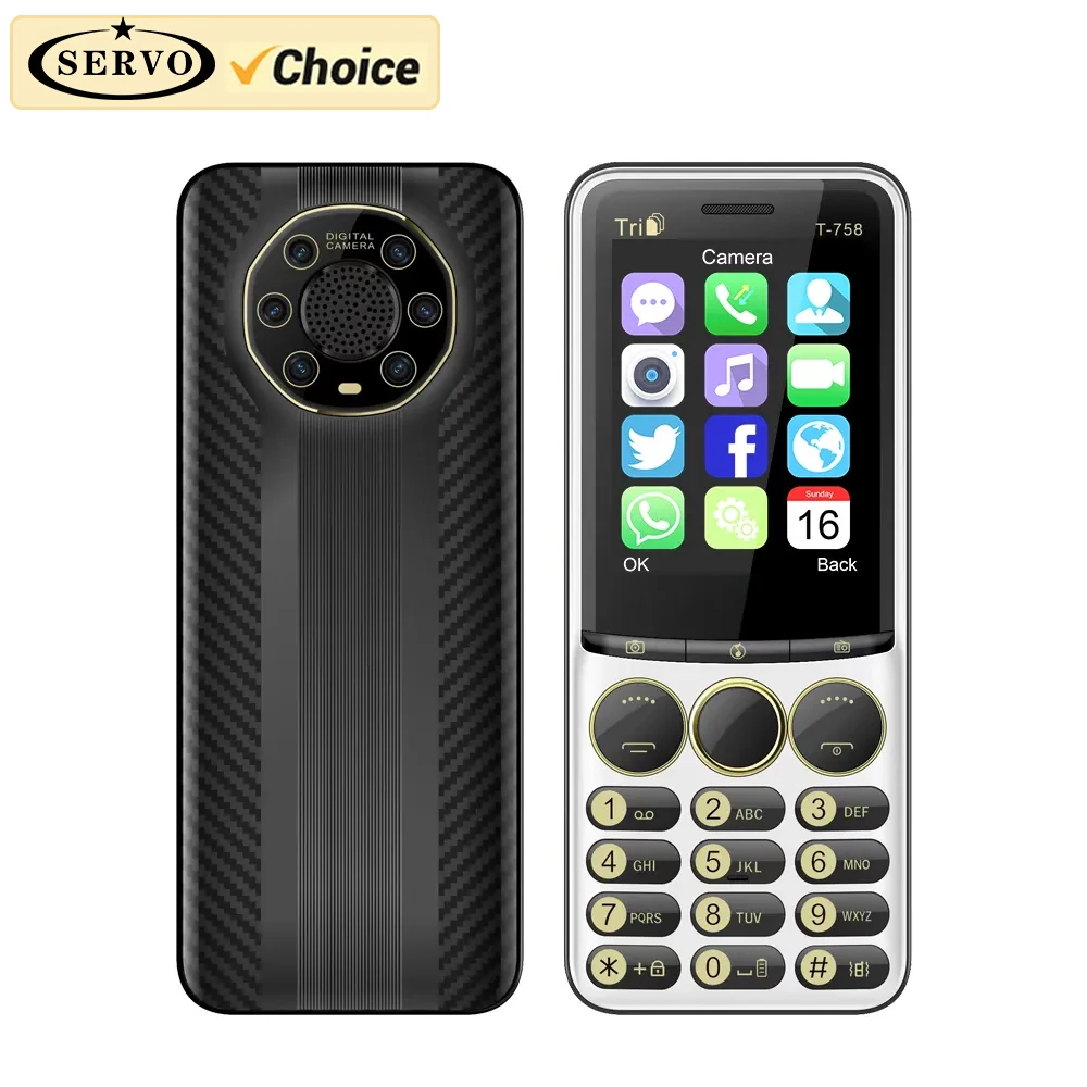 SERVO 3 SIM Card Ultra Thin Mobile Phone Speed Dial Auto Call Recorder FM Radio Flashlight 2.8\