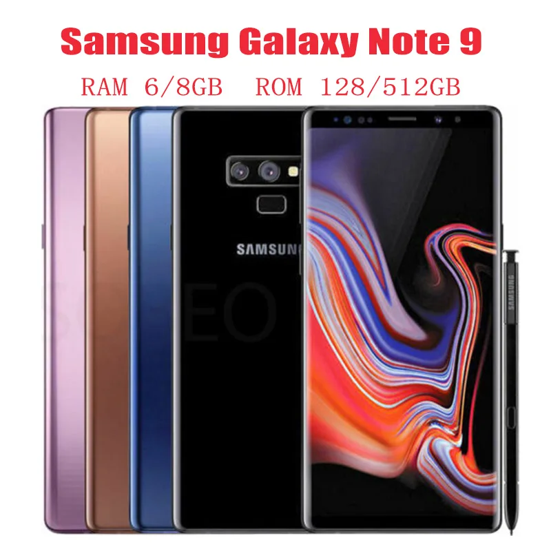 Samsung Galaxy Note9 Note 9 Duos N960FD Dual Sim 512GB/128GB ROM 8/6GB RAM LTE Octa Core 6.4\