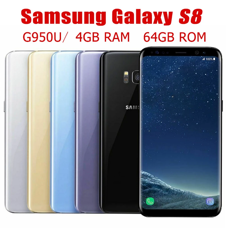 Samsung Galaxy S8 G950U G950U1 4GB RAM 64GB ROM Snapdragon 835 NFC 6.2\