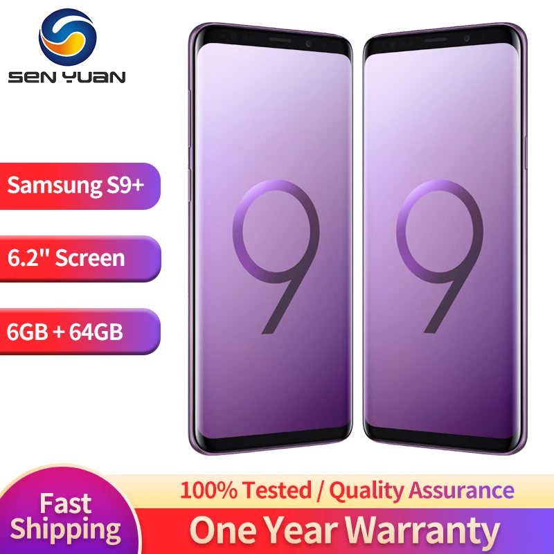 Samsung Galaxy S9+ S9 Plus G965U1 G965U G965f Unlocked 4G Android Octa Core Snapdragon 845 6.2\