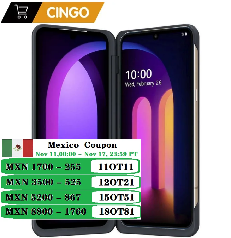 Unlocked  original LG V60 ThinQ 5G V600AM/TM/VM 6.8-inch Qualcomm 865 4G/5G mobile phone 8GB memory 128GB ROM Korean/US version