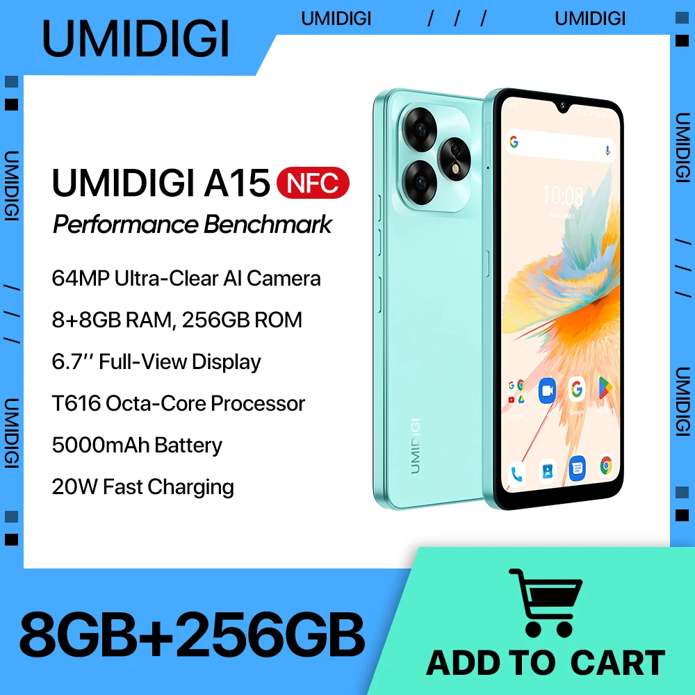 [World Premiere] UMIDIGI A15, A15C Smartphone NFC Android 13 ,6.7\