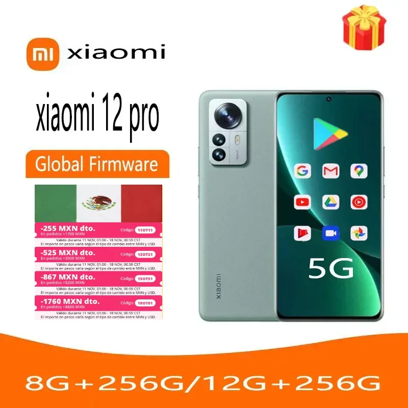 wireless (Wireless reverse)  xiaomi 12 pro smartphone 5G Snapdragon 8Gen1 fast charging 120w