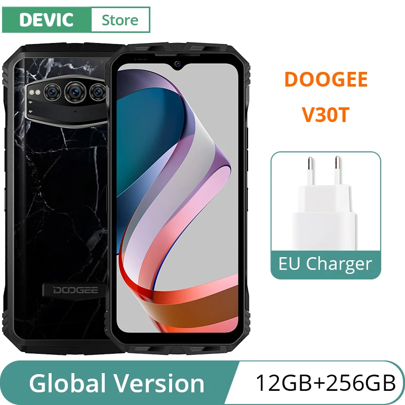 Global Version DOOGEE V30T Smartphone Dimensity 1080 Octa Core 10800mAh Large battery 66W fast charging 120Hz 6.58\