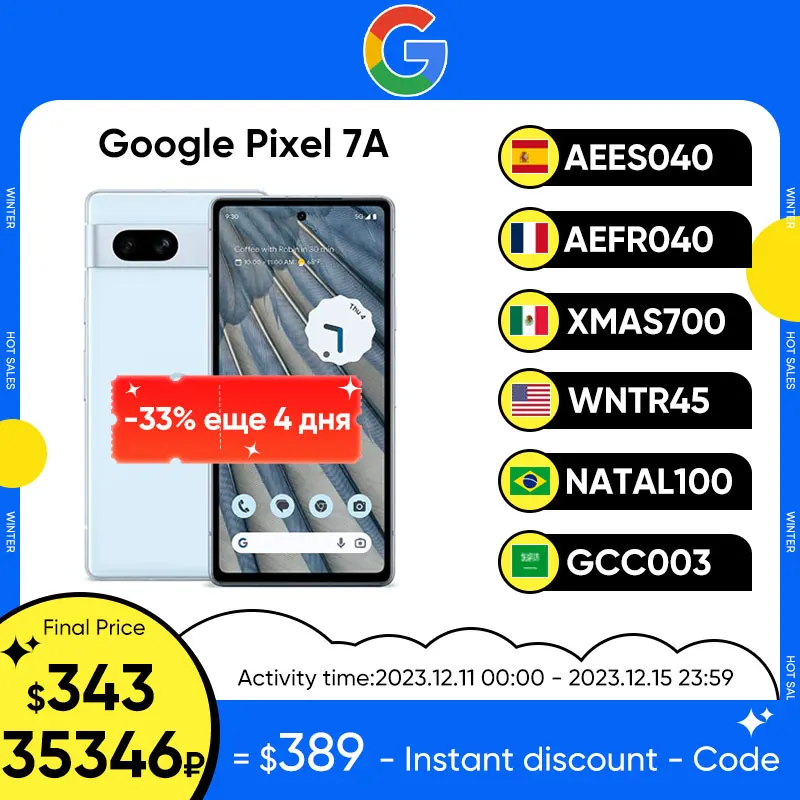 2023 New Google Pixel 7A Mobile Phone 8GB RAM 128GB ROM 6.1\