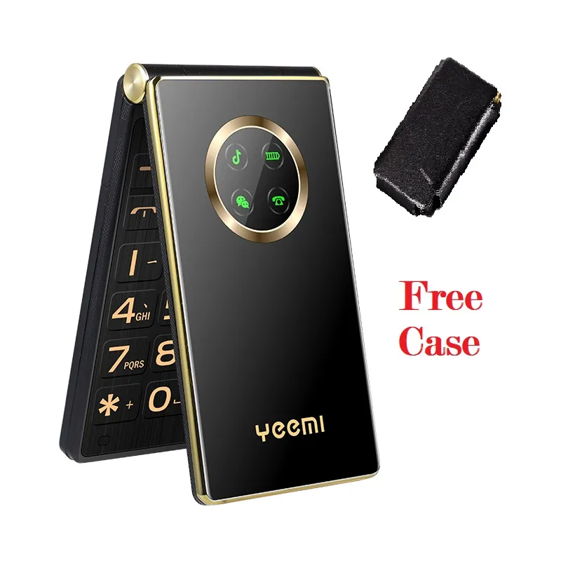 3G WCDMA 2G GSM Flip Senior Cellphone SOS Call Speed Dial Blacklist Flashlight Loud Sound Large Key Business Style Free Case