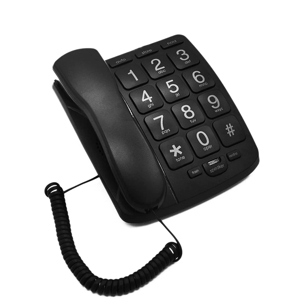 Amplified Big Button Landline Wall Phone for Seniors Perfect for Low Vision and Hearing Impaired Aids with Loudspeaker Telephone