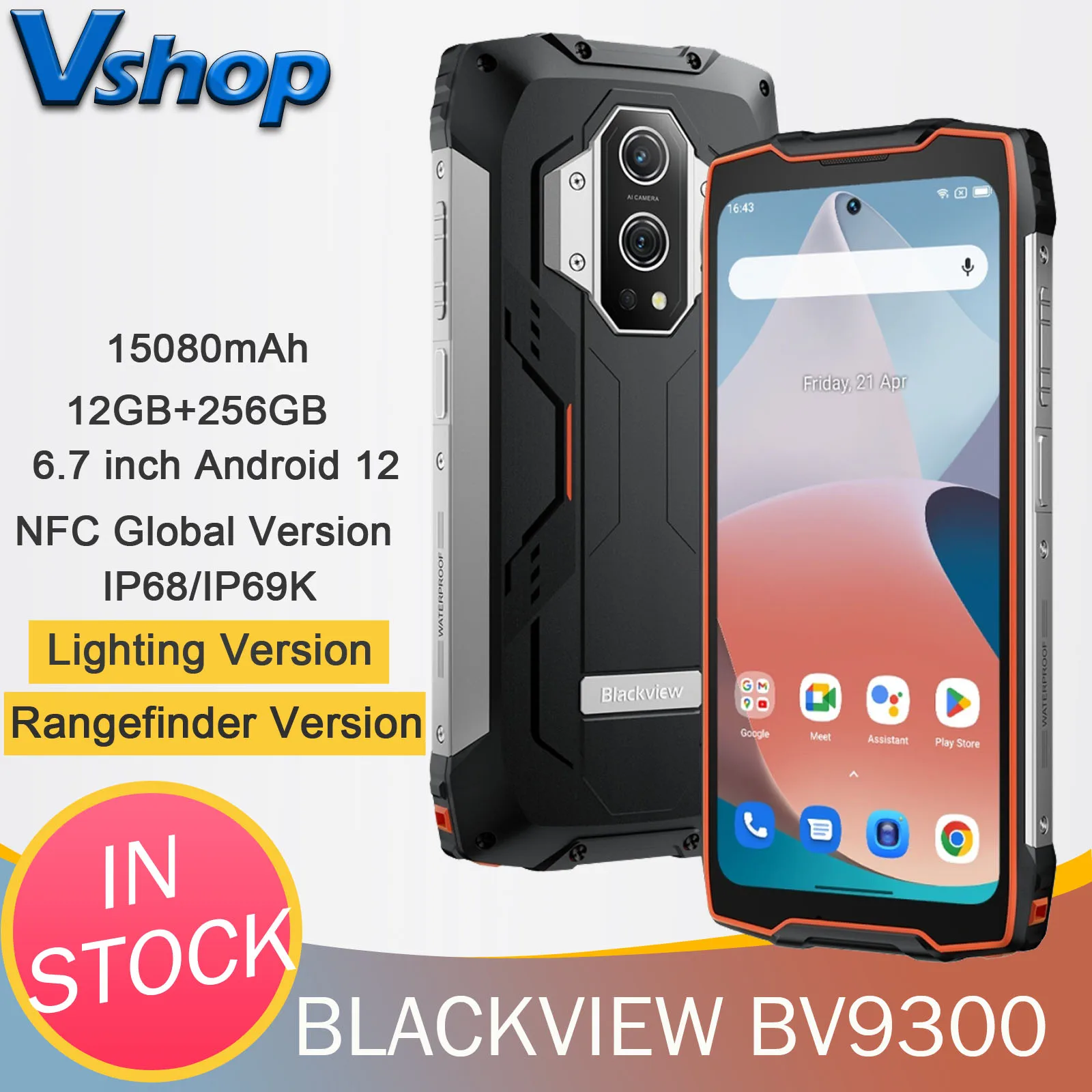 Blackview BV9300 Rugged Phone 12GB+256GB 15080mAh 6.7\