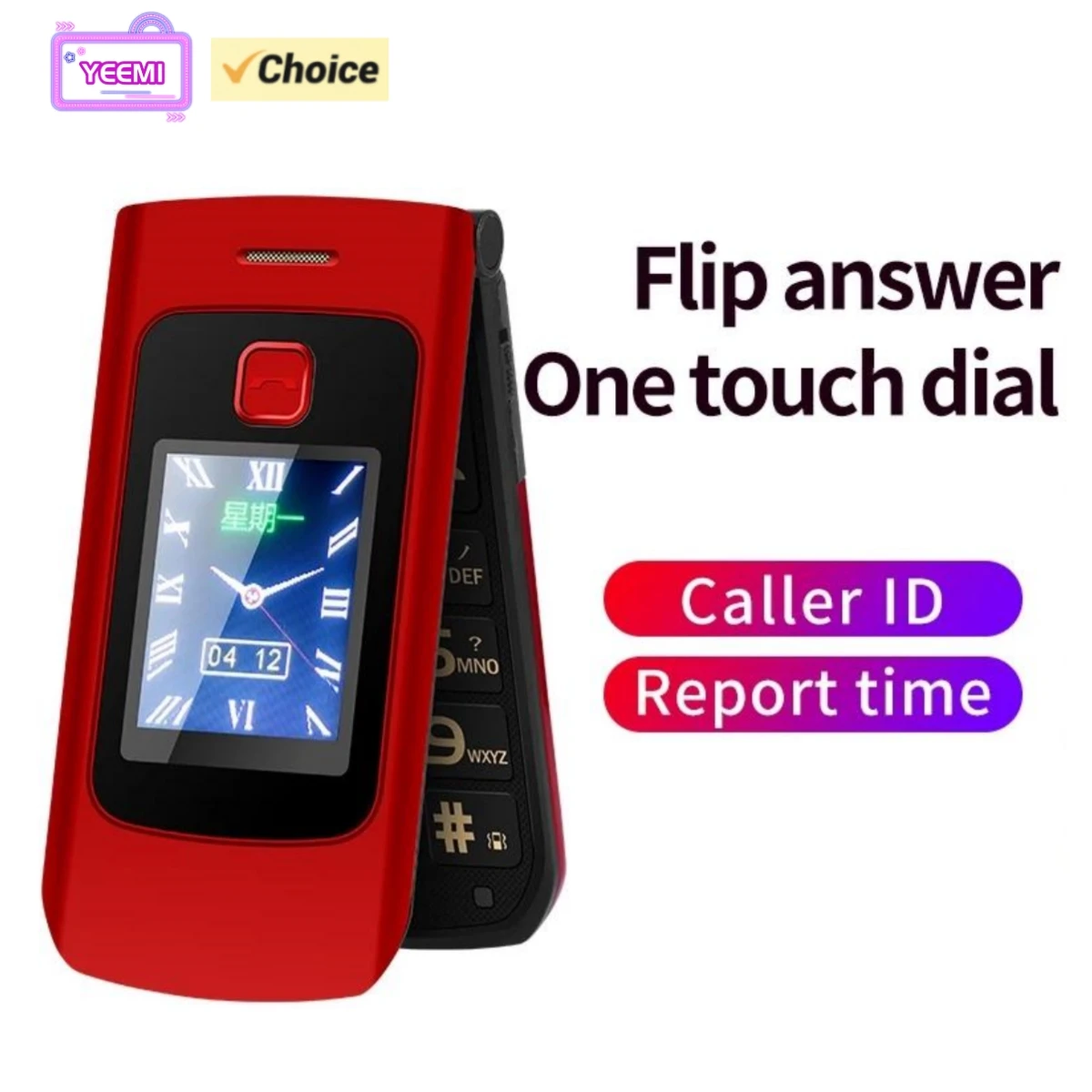 Brand New Yeemi K21+ 2.4inches Dual SIM Flip CellPhone 4G Network Mp3 Mp4 Full Voice Mobile Phone High Quality 1150mAh