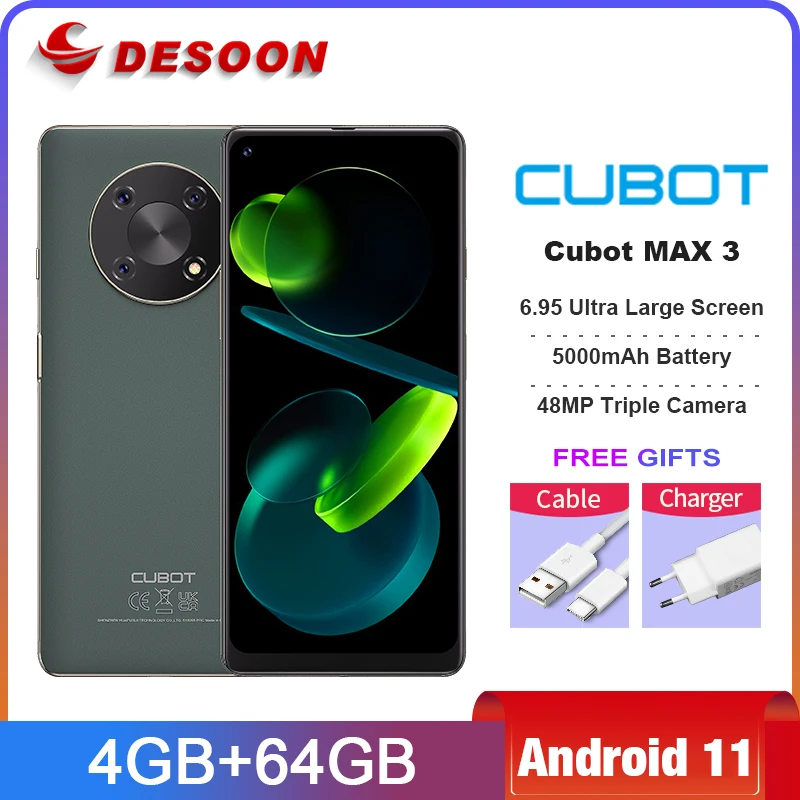 Cubot MAX 3 4GB+64GB Smartphone 6.95\