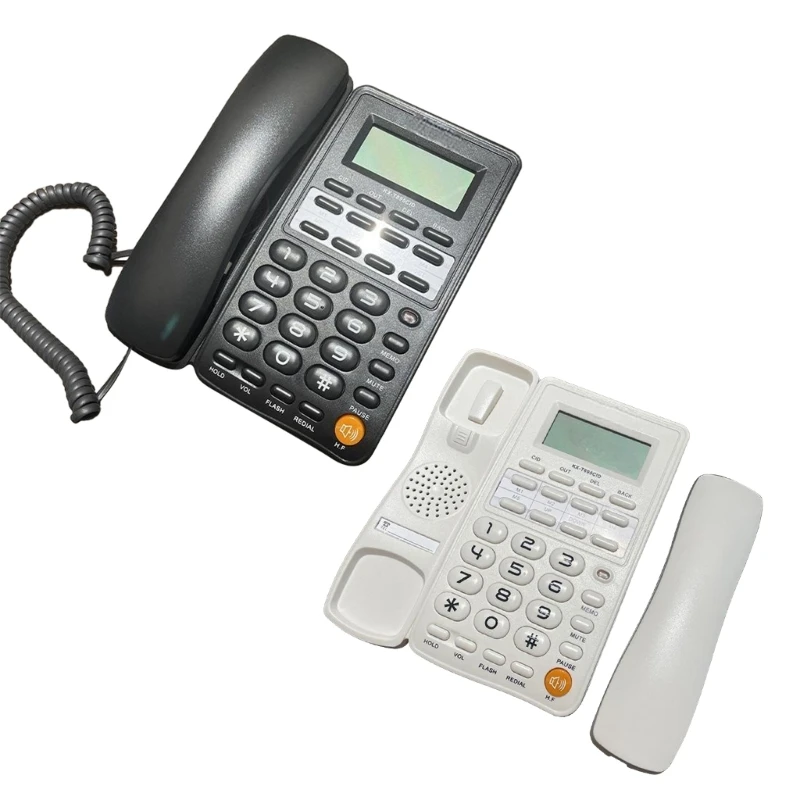 E56B Corded Landline Phone Big Button Household Business Desktop Landline Telephone