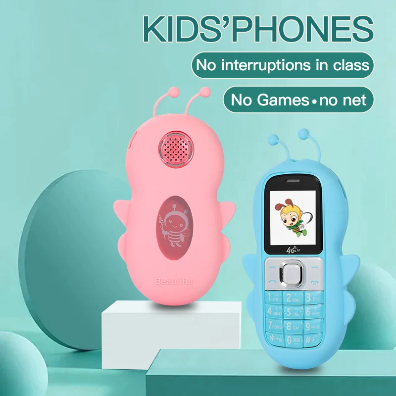 Free Case Cute Mini Children Phone Low Radiation Small Size No Internet Whitelist Blacklist Fast Call Lovely Shape For Student