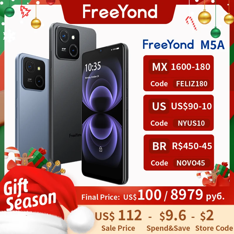 FreeYond M5A 256GB ROM 8GB + 8GB Extended RAM Up to 16GB 50MP 6.6\