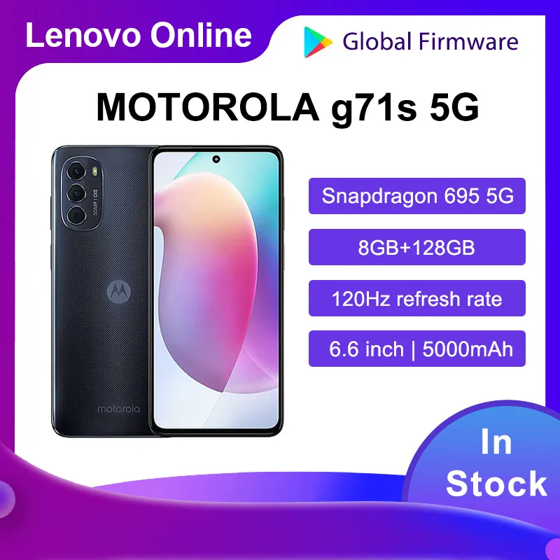 Global Firmware Moto G71s Smartphone  8GB+128GB 6.6inch 5000mAh 33W Charging Snapdragon 695 5G 2440*1800