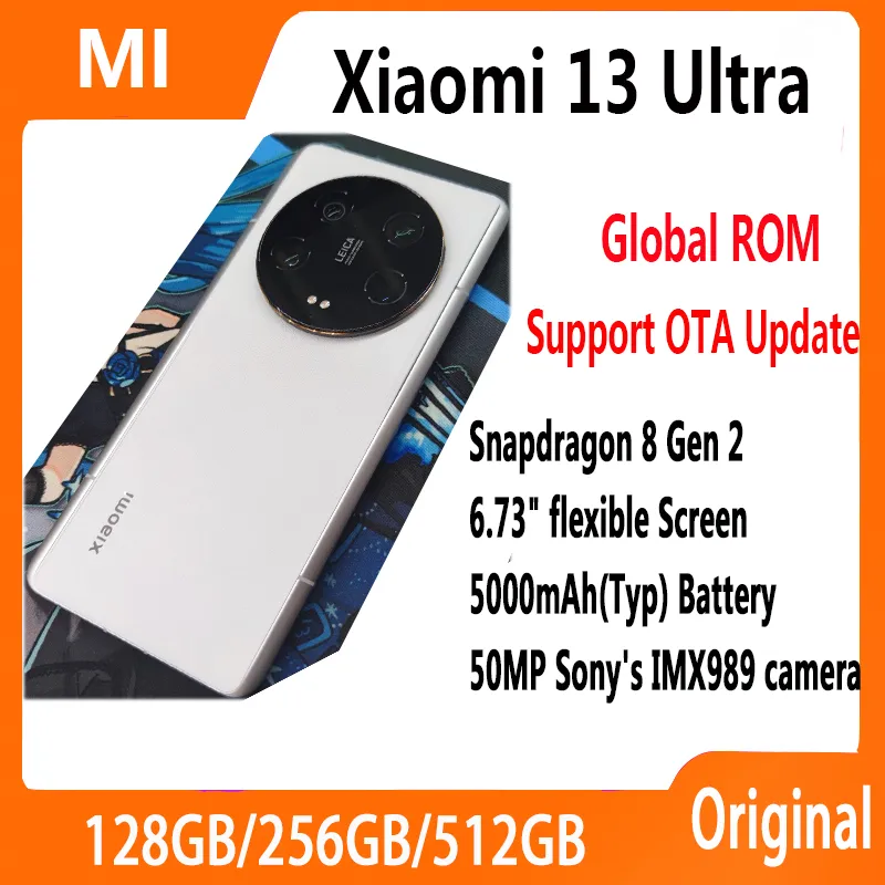 Global ROM Xiaomi 13 Ultra 5G Smartphone Snapdragon 8 Gen 2 6.73” 2K OLED Hyperbolic Flexible Screen 90W  5000mAh Chinese Rom