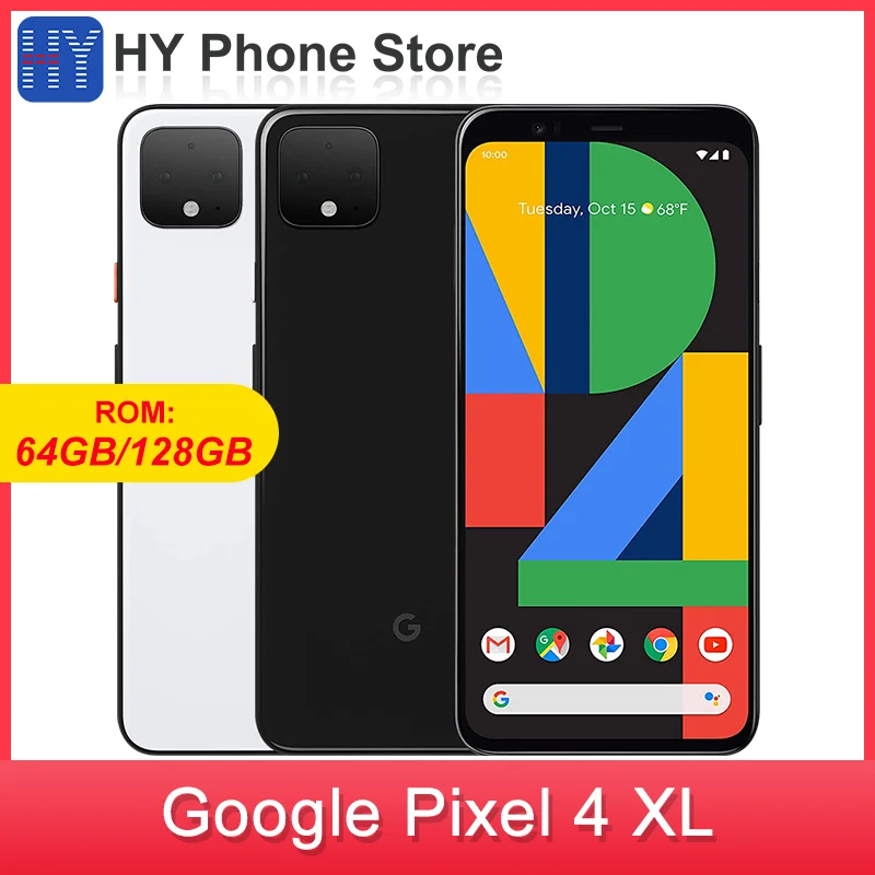 Google Pixel 4 XL Unlocked 64GB/128GB Qualcomm Snapdragon 855 6.3 inch 1800 x 3200 P-OLED Screen 16MP+8MP Camera 3700mAh Battery