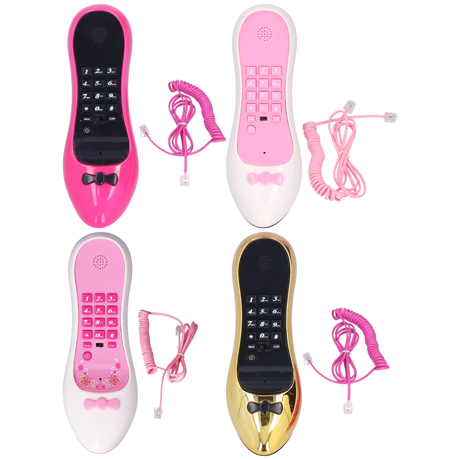 High Heel Corded Telephone Wired Novelty Funny Shaped Phones Furniture Decoration