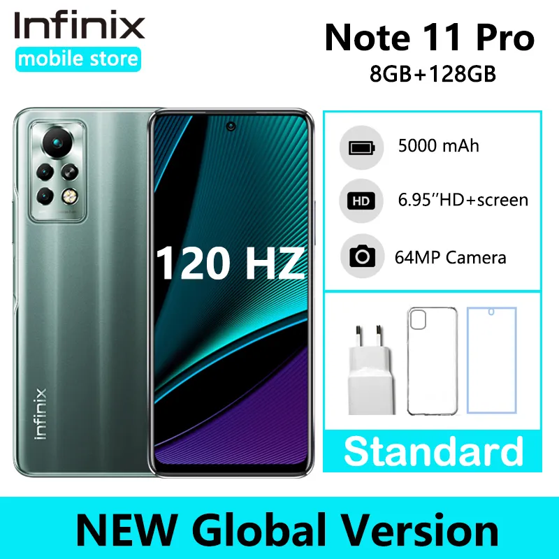 Infinix Note 11 Pro 8GB 128GB 6.95” Display Smartphone Helio G96 120Hz Refresh Rate 64MP Camera 33W Super Charge 5000 Battery