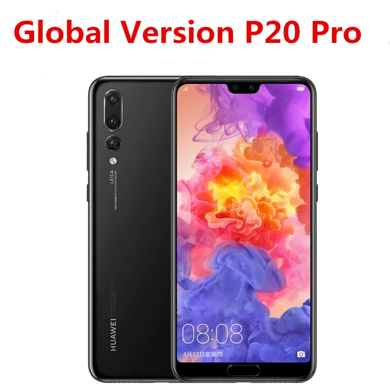 International Version HuaWei P20 Pro CLT-L29 Mobile Phone 40.0MP+20.0MP+8.0MP+24.0MP Kirin 970 6.1\