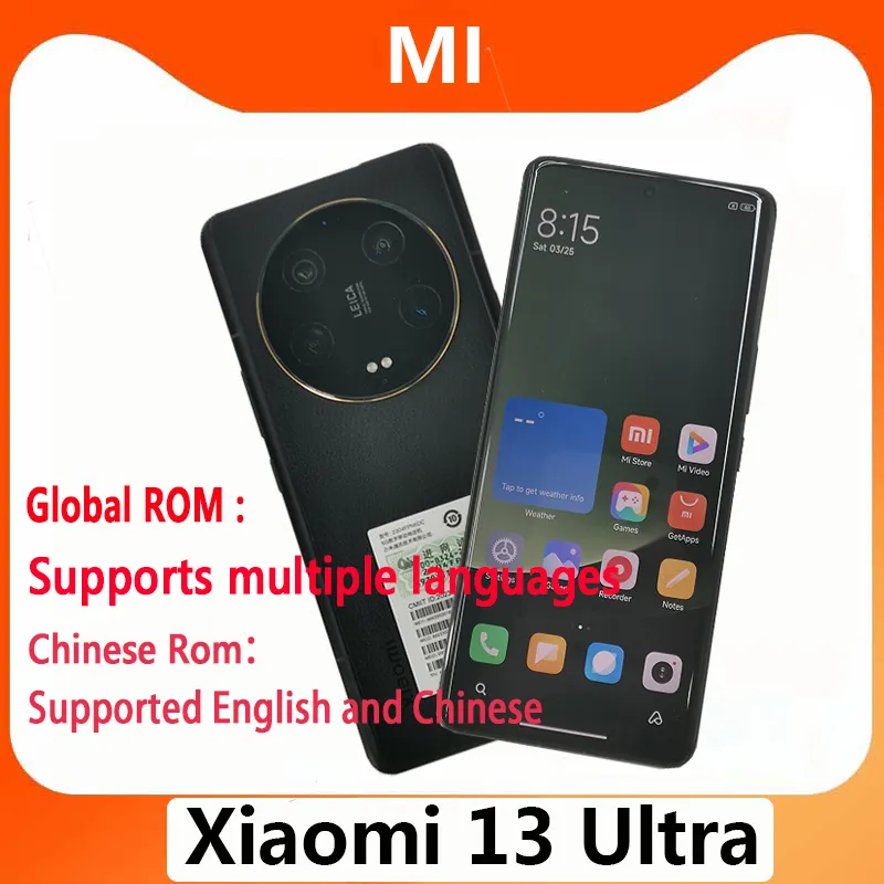 New Global ROM Xiaomi 13 Ultra 5G Mobile Phone Snapdragon 8 Gen 2 90W Xiaomi Surging Charge 6.73” Screen 5000mAh Chinese Rom