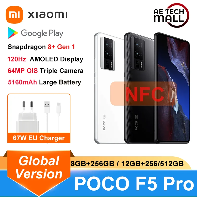 New Original POCO F5 Pro 5G Snapdragon® 8+ Gen 1 6.67\